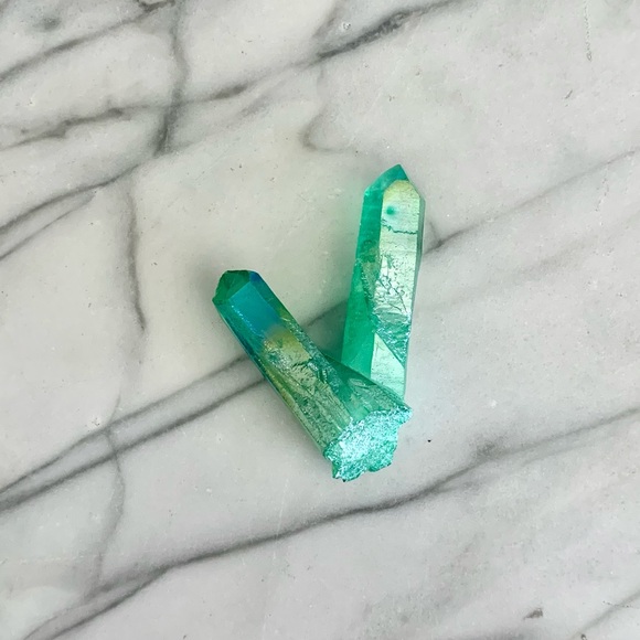 Aura Quartz Crystal Duo - Picture 4 of 14